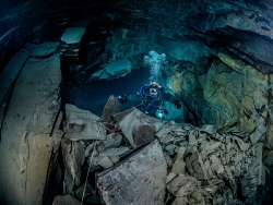 The slate mine 'Christine' has always crystal clear water... by Brenda De Vries 